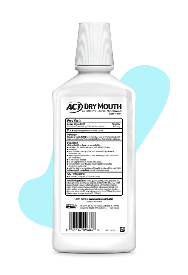 Dry Mouth Mouthwash ACT® CavityPrevention Fluoride Mouth Rinse