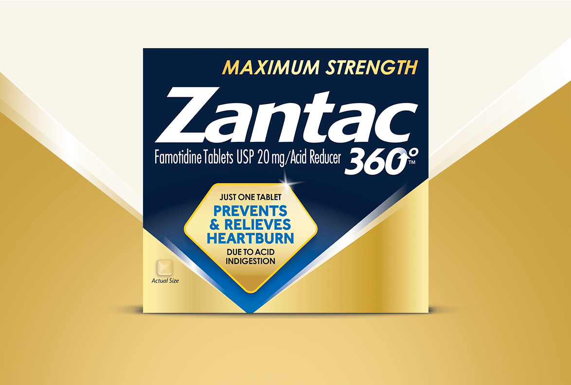 Zantac 360 Maximum Strength - Famotidine Tablets USP 20mg/Acid Reducer