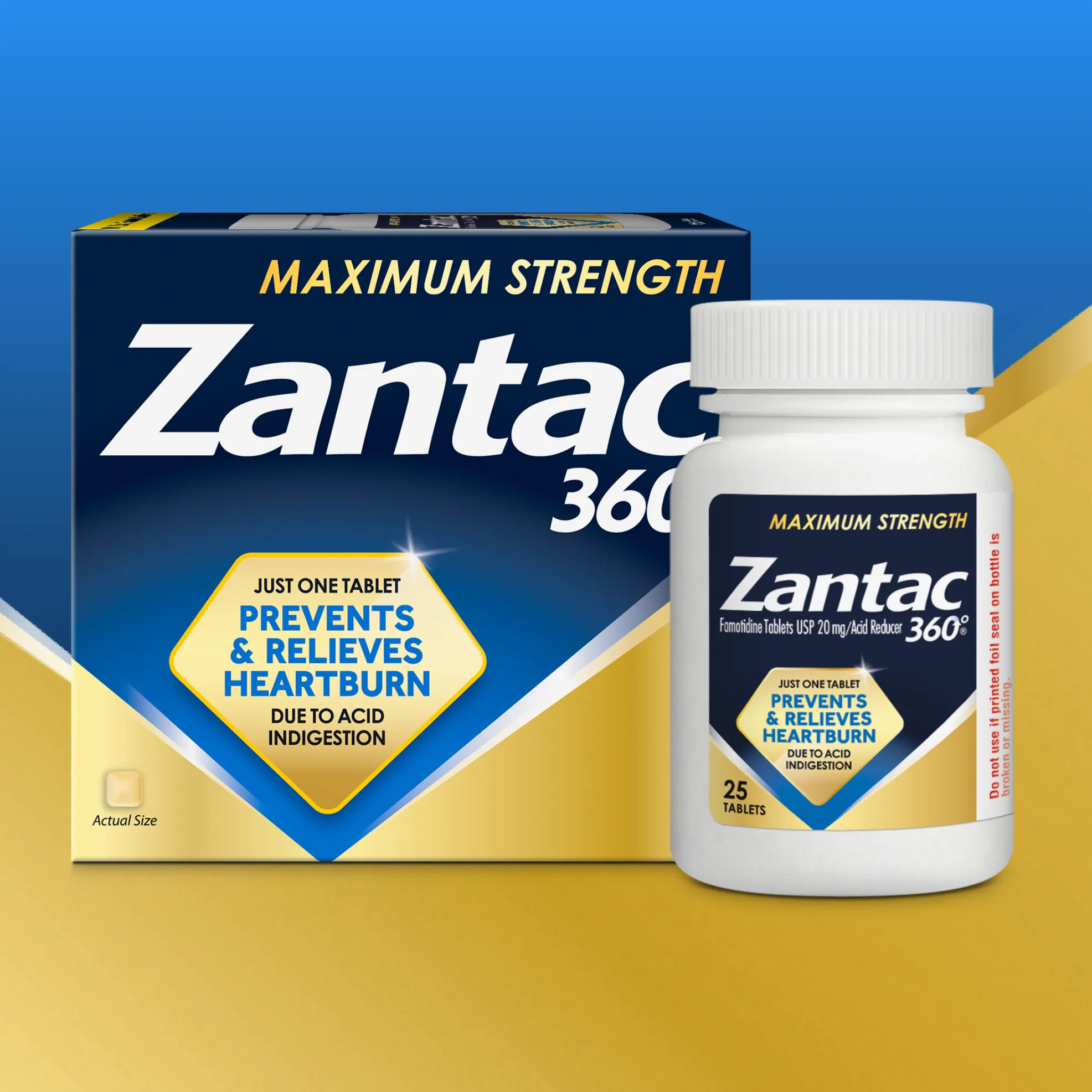 Zantac 360 Maximum strength - Famotidine Tablets USP 20mg/Acid Reducer.