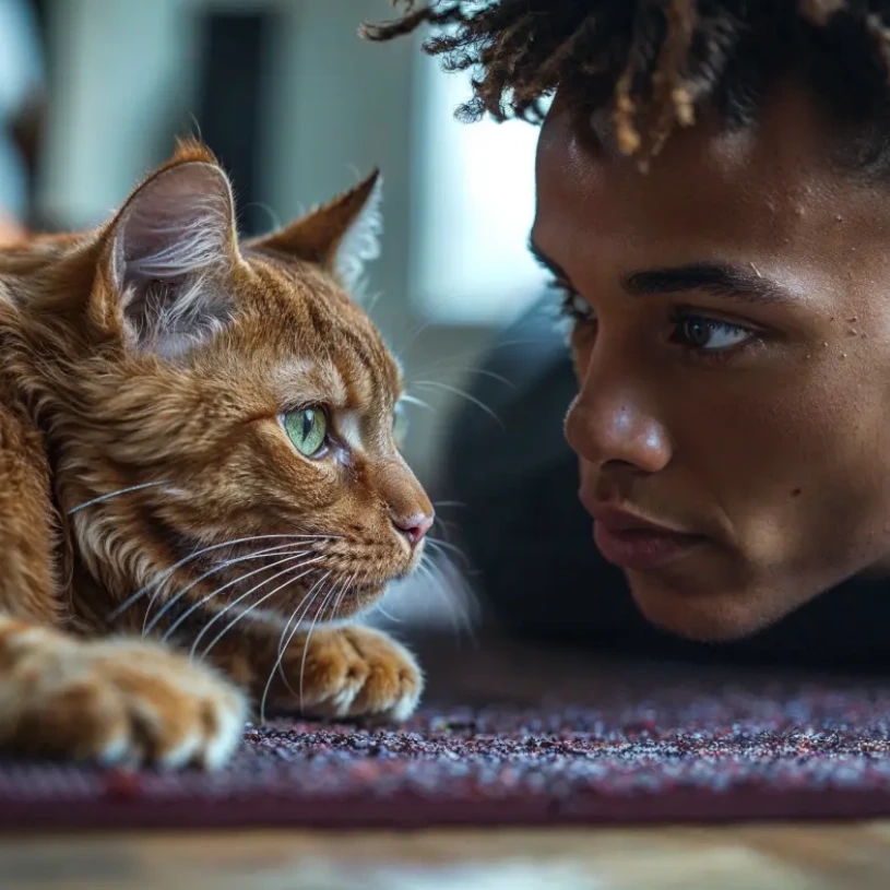 Woman blowing her nose