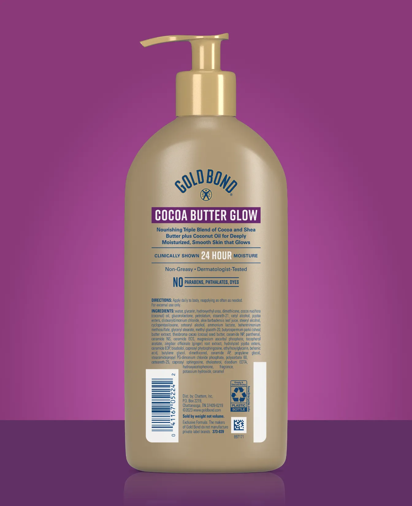Back of Gold Bond Radiance Renewal Cream tube 1.75oz