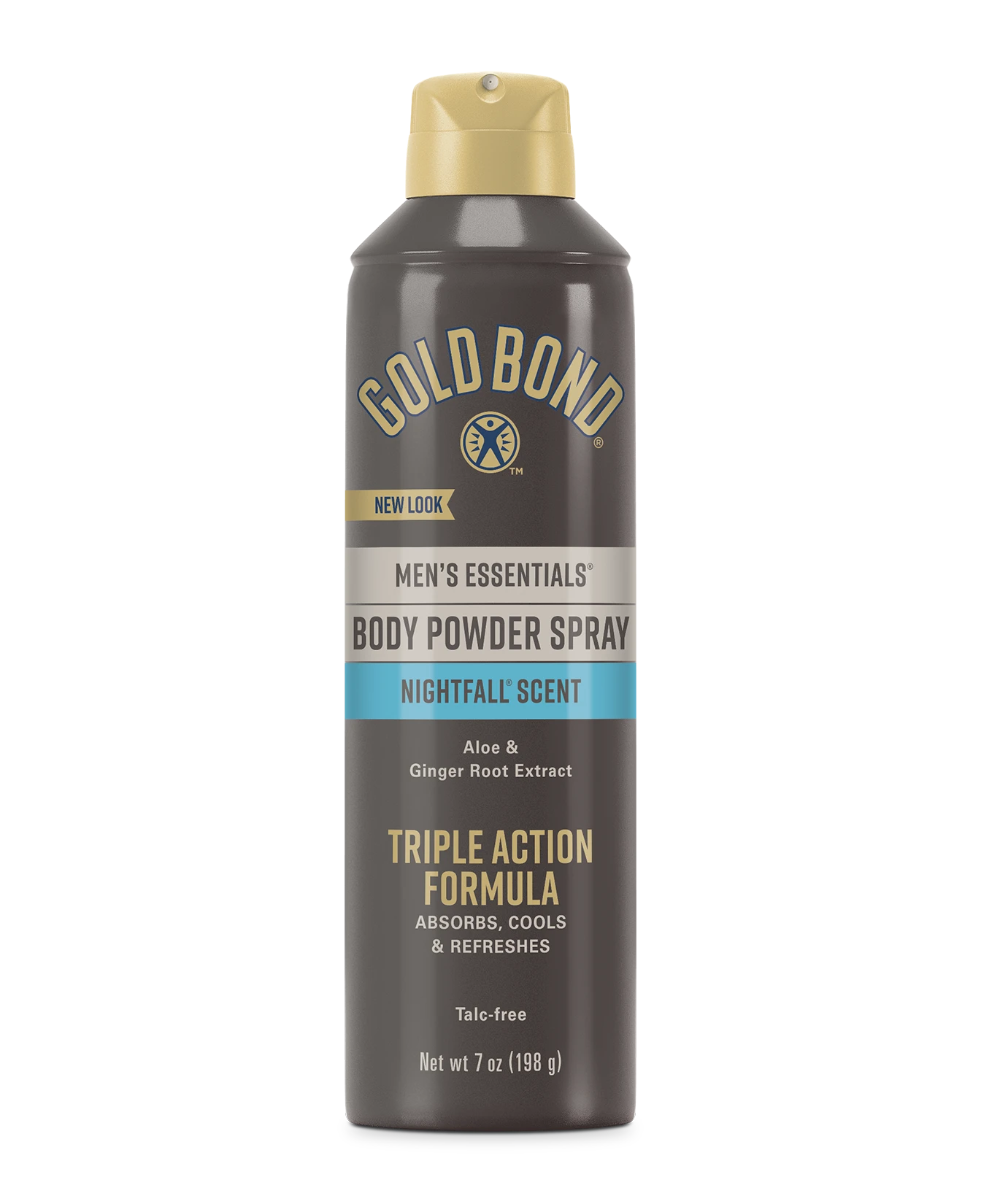 Front of Gold Bond Men's Essentials Body Powder Spray - Nightfall can