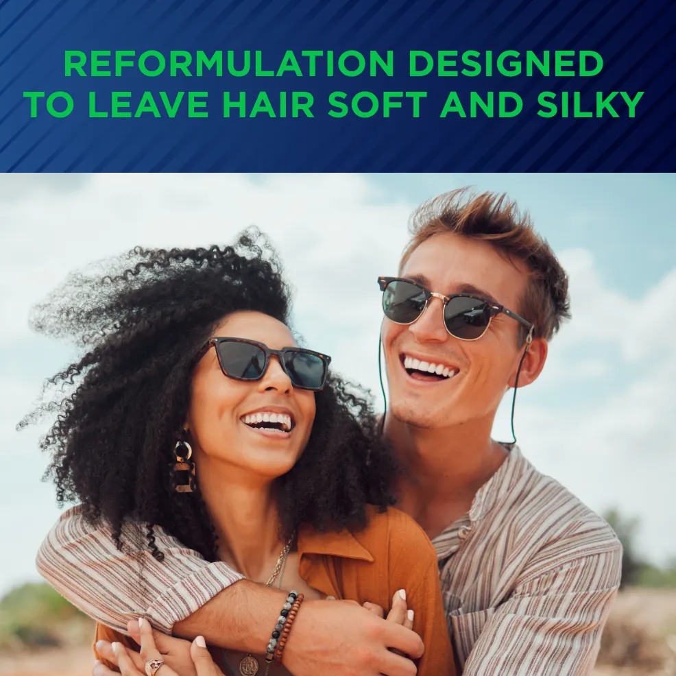 Packaging of Selsun blue® Moisturizing Antidandruff Shampoo bottle and benefit statements.